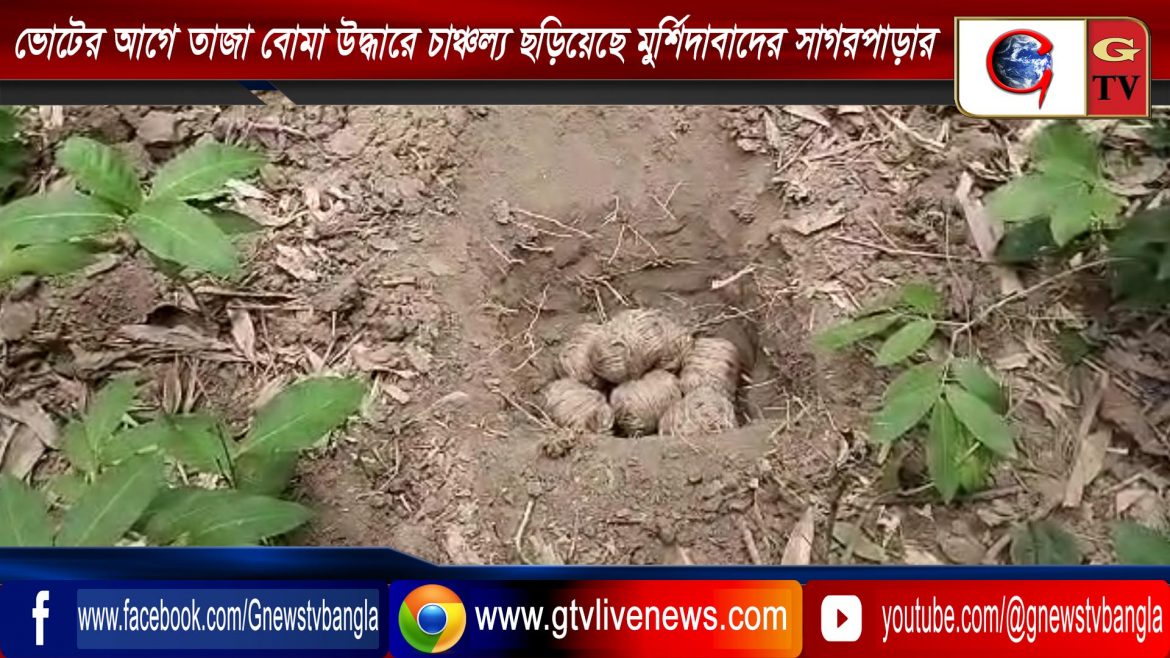 ভোটের আগে তাজা বোমা উদ্ধারে চাঞ্চল্য ছড়িয়েছে মুর্শিদাবাদের সাগরপাড়ার